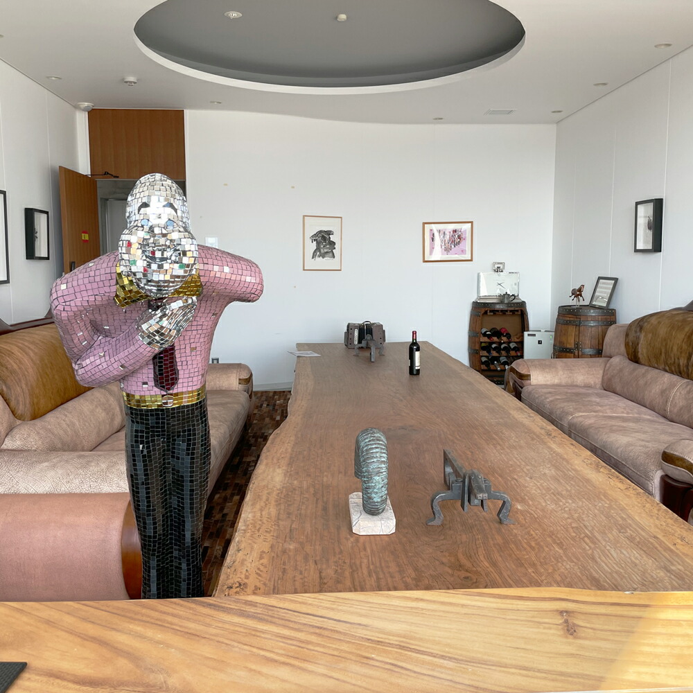 木彫 オブジェ 男女ペア アンティーク 置物 高さ約35cm 木彫 オブジェ