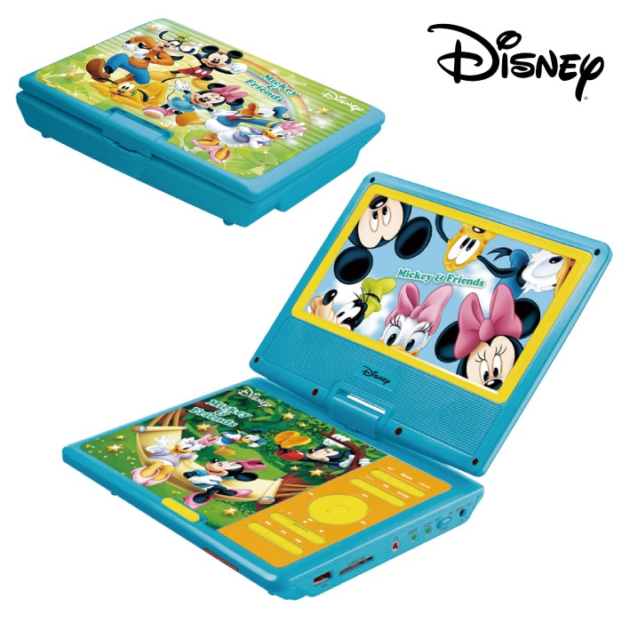 ディズニー ポータブルDVDプレーヤー 9インチ ミッキー＆フレンズ カー