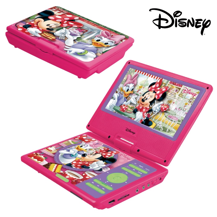 ディズニー ポータブルDVDプレーヤー 9インチ ミニー＆デイジー カー