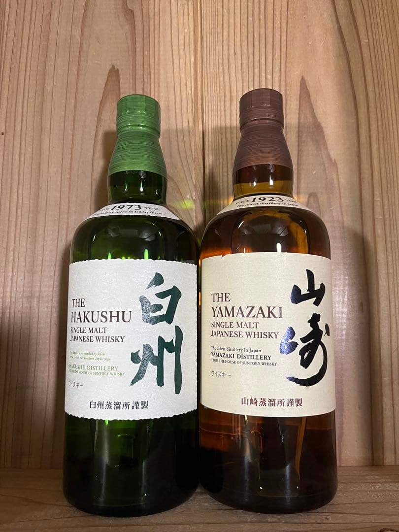 白州・山崎　ウイスキー2本セット サントリー 山崎&白州』 700mm4本+箱2個ウイスキーセット サントリー