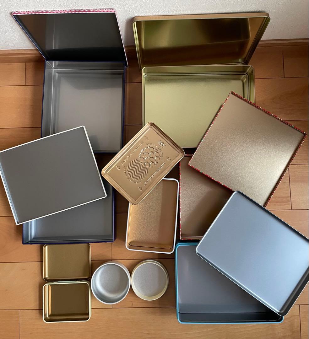 空き缶 色々 まとめ売り お菓子缶 クッキー缶 小物入れ セット 裁縫箱